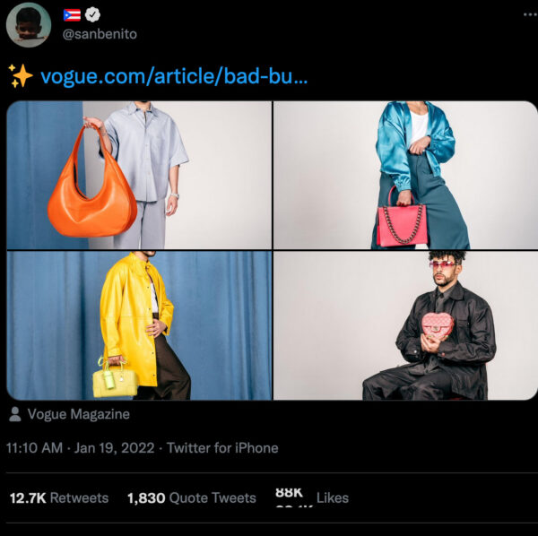 bolsas bad bunny vogue