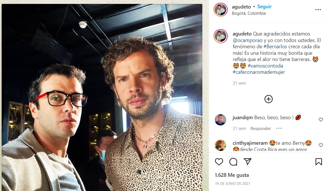 el actor Juan David Agudelo como el personaje gay, Bernardo , de café con aroma de mujer