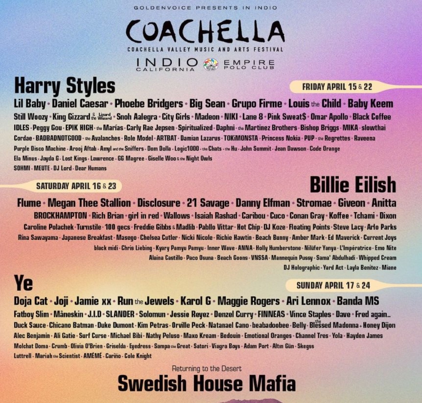 Cartel de Coachella 2022 confirma a Grupo Firme y Jhonny Caz