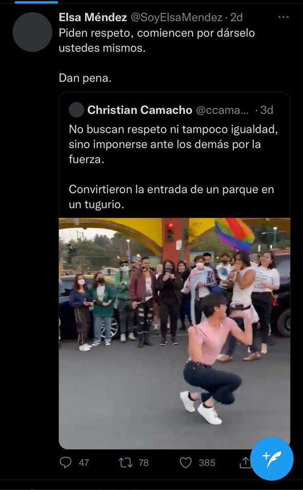 Tuit de Elsa Méndez