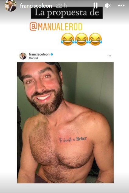Francisco León foto de tatuaje Instagram
