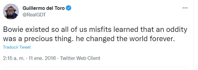 Tuit de guillermo del toro