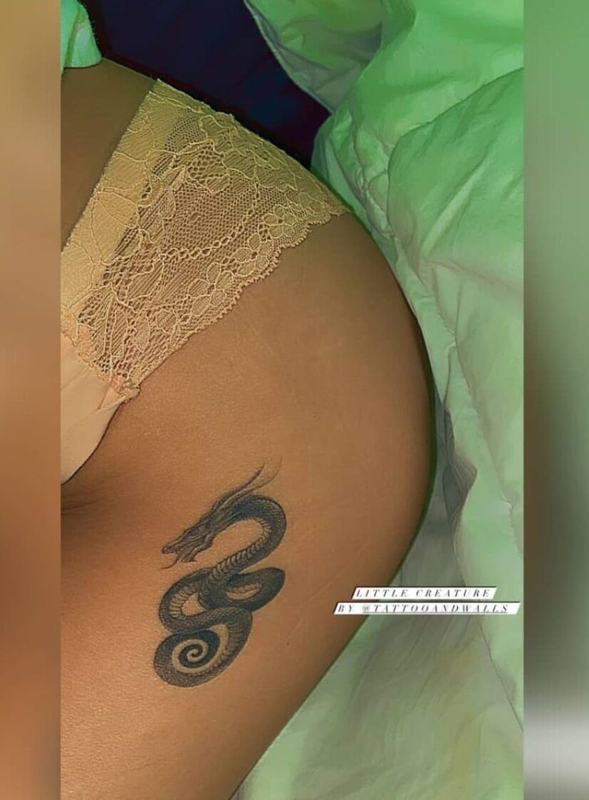 Lucía Vives tatuaje dragon foto