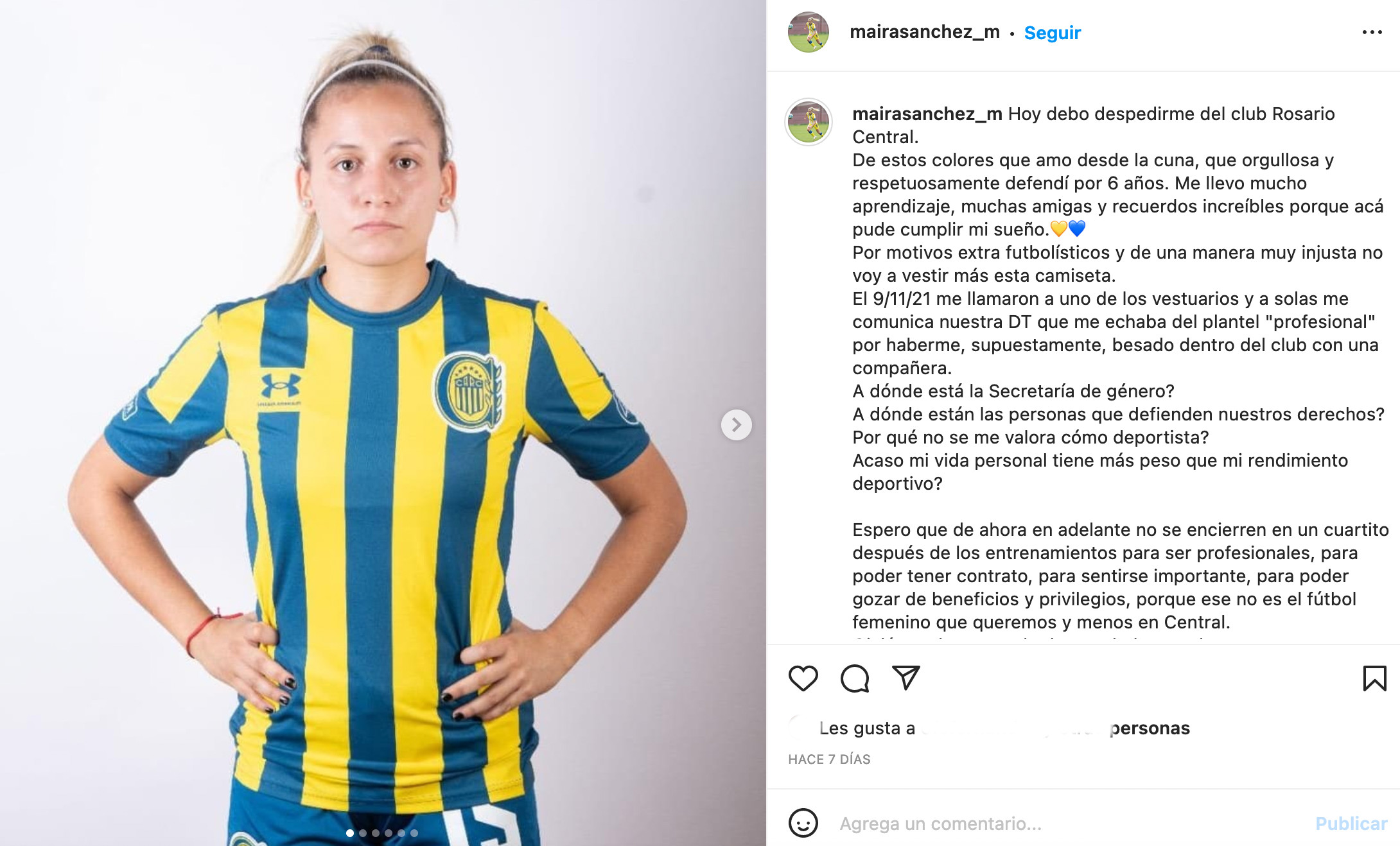 maira sánchez despido expulsión besar compañera