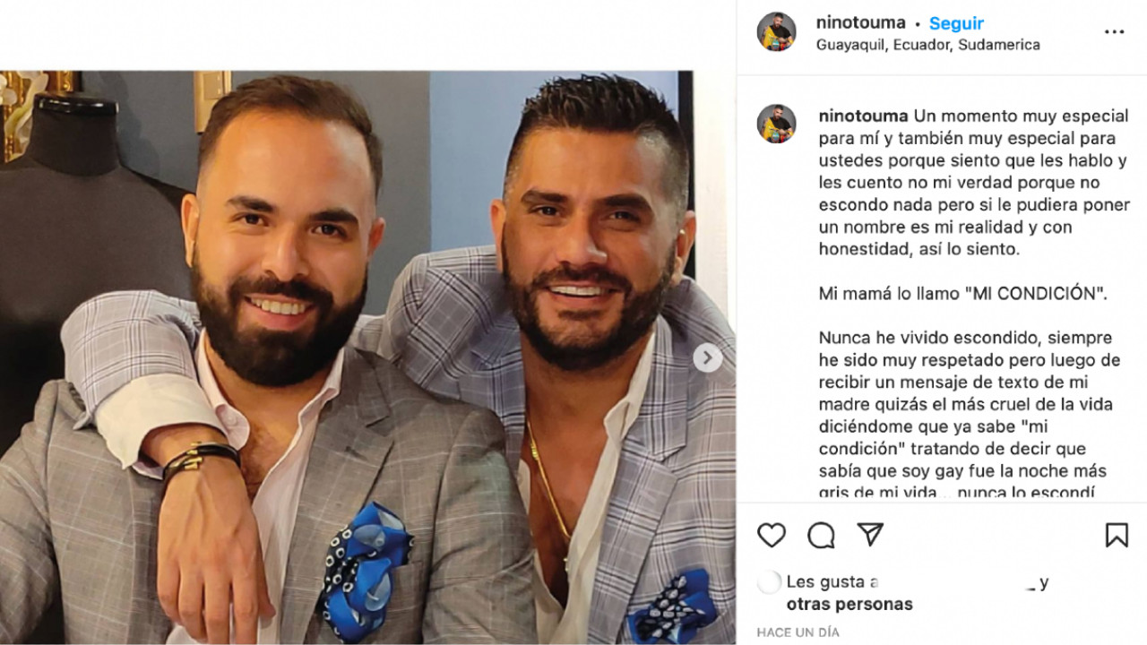 nino touma edward azuarta diseñador moda ecuador salir clóset gay instagram