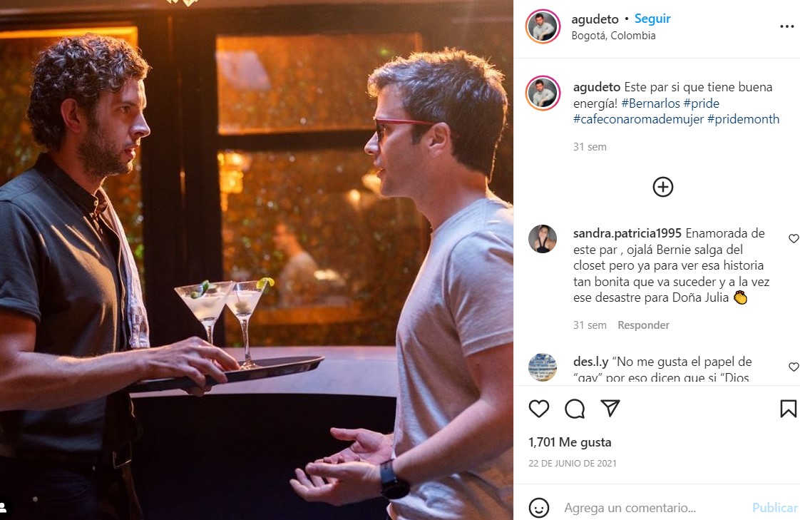 Carlos y Bernardo en escena de Café con Aroma de Mujer