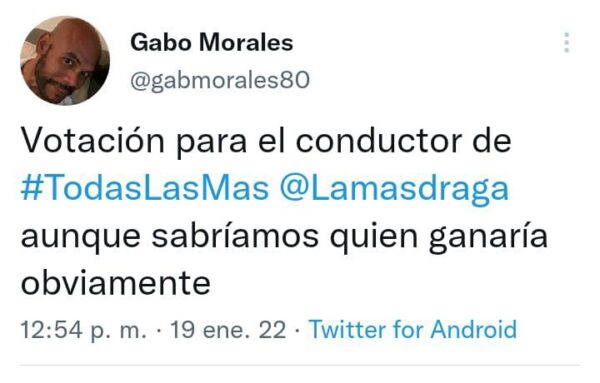 Fanáticos de LMD piden votar por conductor