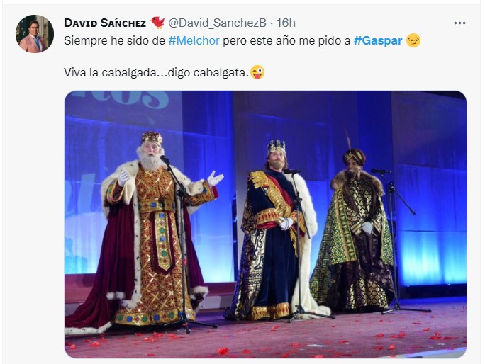 Beltrán Iraburu Rey Gaspar en la cabalgata de Madrid