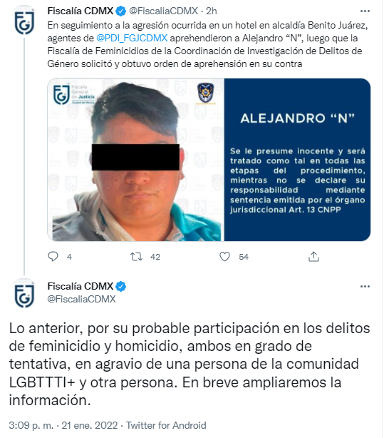 tuit fiscalia cdmx ataque natalia lane