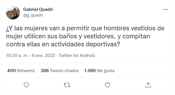 Gabriel Quadri diputado transfóbico