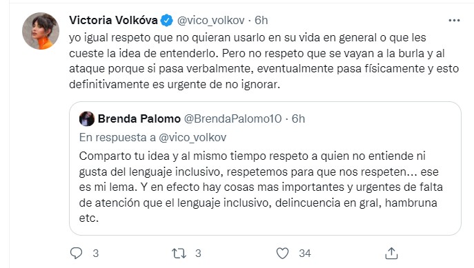 Tuits sobre el lenguaje inclusivo