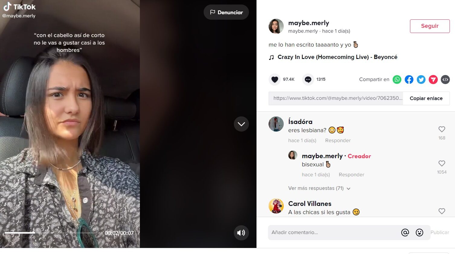 Merly en TIkTOk
