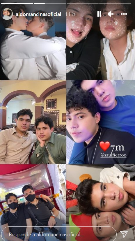 Aldo Mancinas, y su pareja cumplen 7 meses