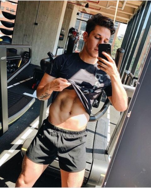 El actor Andrés Simón en el Gy