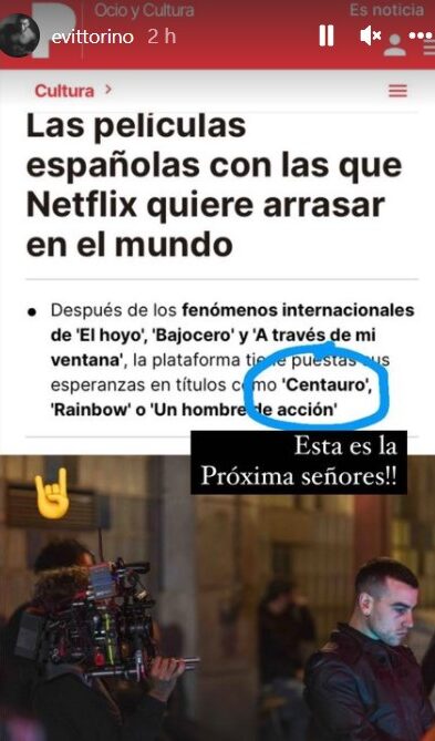 Édgar Vittorino anuncia que estará en la película Centauro de Netflix