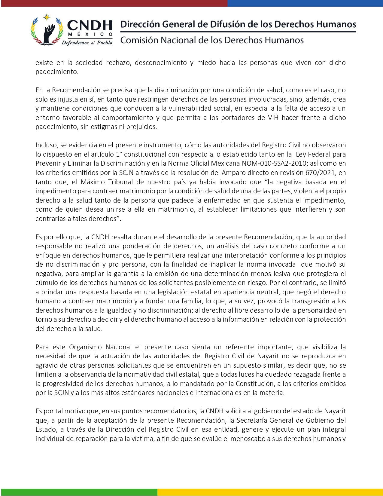 cndh 18 febrero 2022