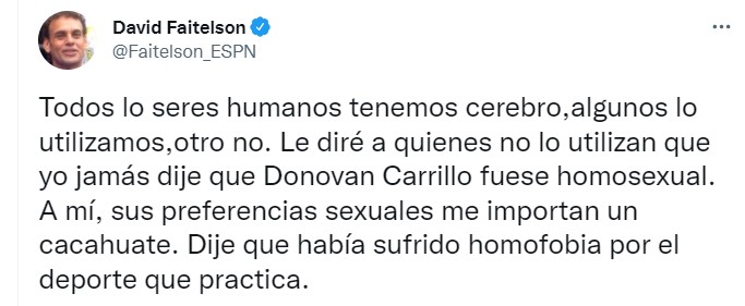 David Faitelson aclaró tuit sobre el patinador mexicano