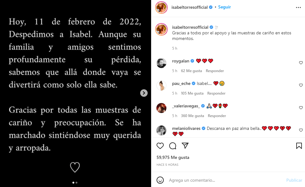 De qué murió la actriz Isabel Torres