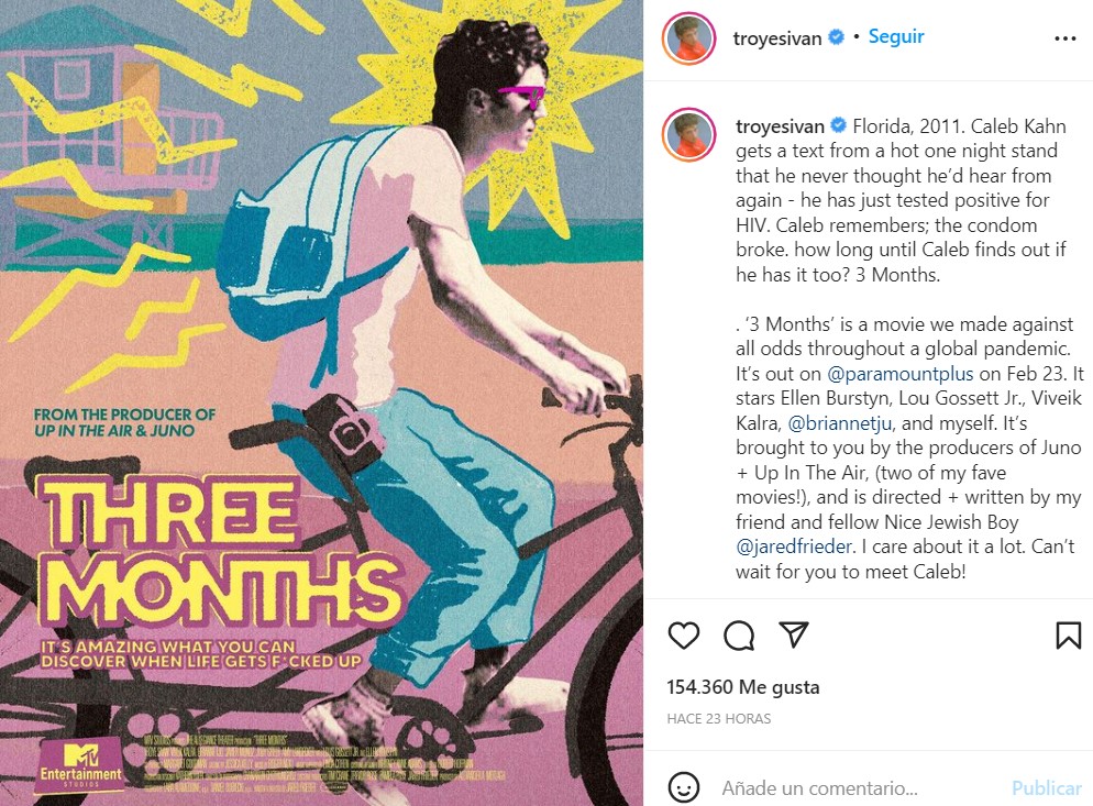 Three Months película de Troye SIvan