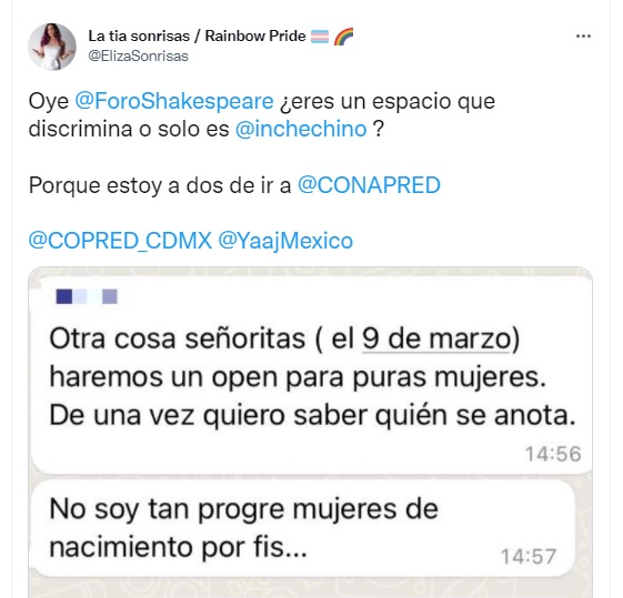 Transfobia del comediante Andrés Suárez Inchechino