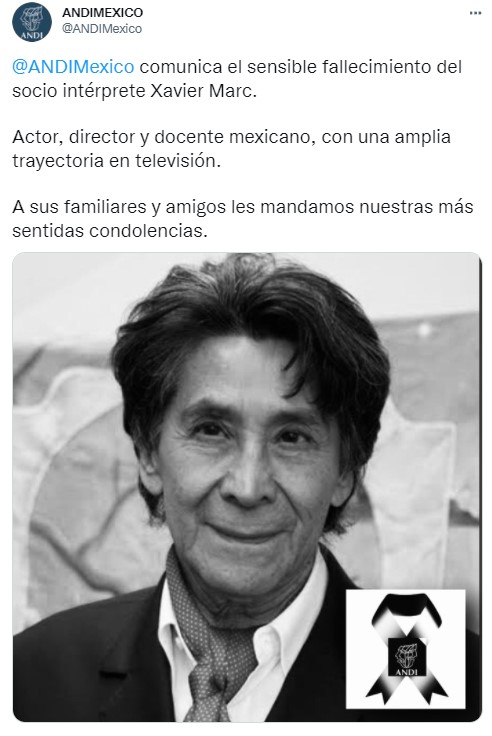 Actor Xavier Marc falleció