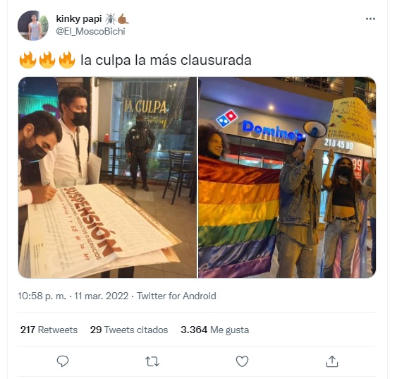 Clausuran bar la culpa de plaza manglar