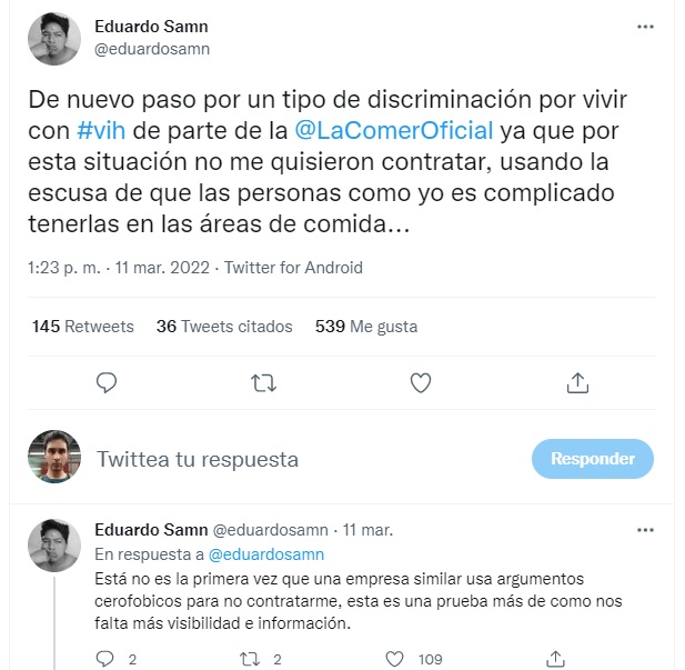 Denuncian discriminación por VIH en La Comer de Torres de Satélite