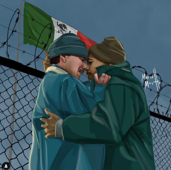 Pintura "Duele" de Mario Mucho pintores LGBT+ mexicanos