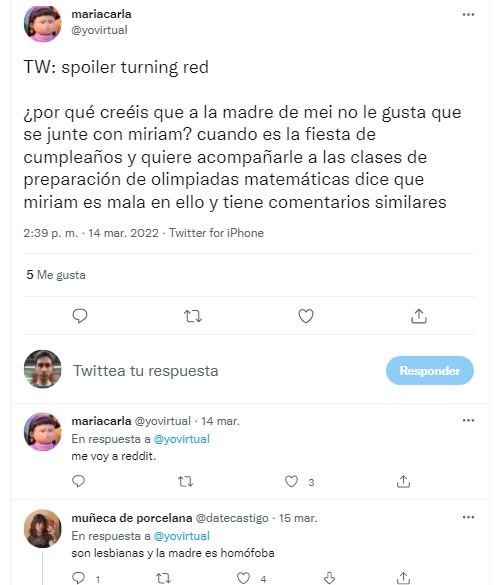 Personaje LGBT+ de Miriam en Turning Red