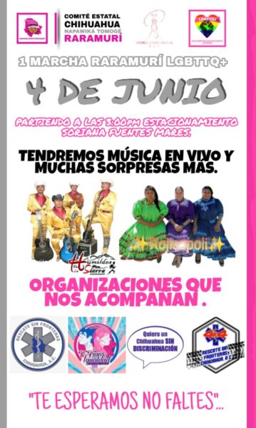 primera marcha rarámuri lgbt presencial orgullo 2022 estados confirmaron chihuahua