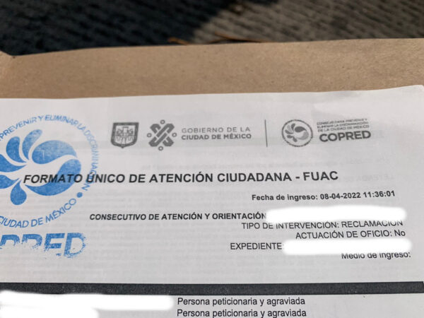 agresión roma sur homofóbica policías diego amaro copred denuncia amaro diego