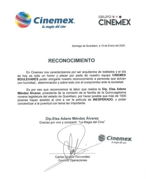 Reconocimiento a Elsa Méndez