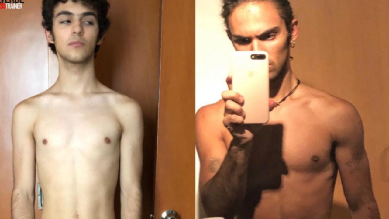 Joaquín Bondoni cambio en su cuerpo musculoso.