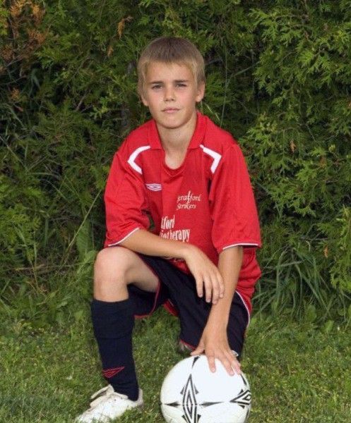 justin bieber fotos evolución fútbol