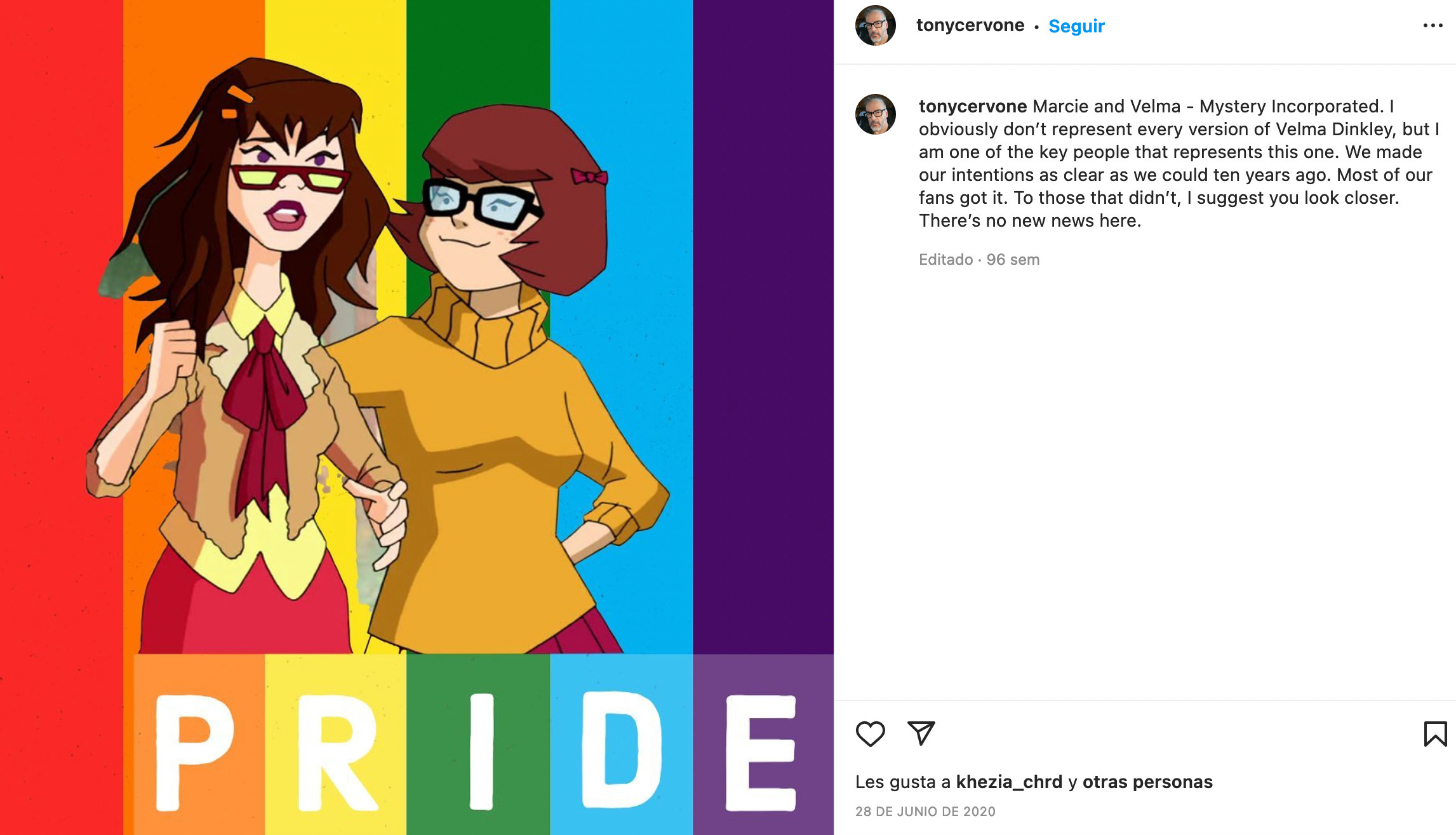 velma tony cervone scooby doo lgbt lesbiana marcie