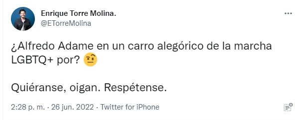 Tuit Alfredo Adame Marcha