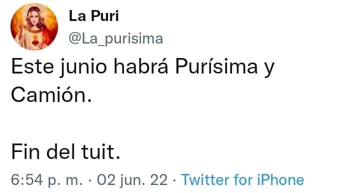 la purísima tuit
