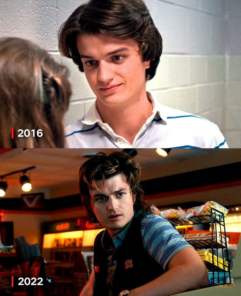 steve harrington evolución stranger things joe keery fotos transformación 