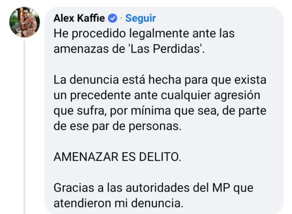 Motivo de la demanda de Alex Kaffie a Las Perdidas