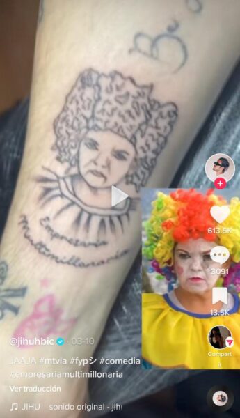 Jihubic tatuaje de Luz María