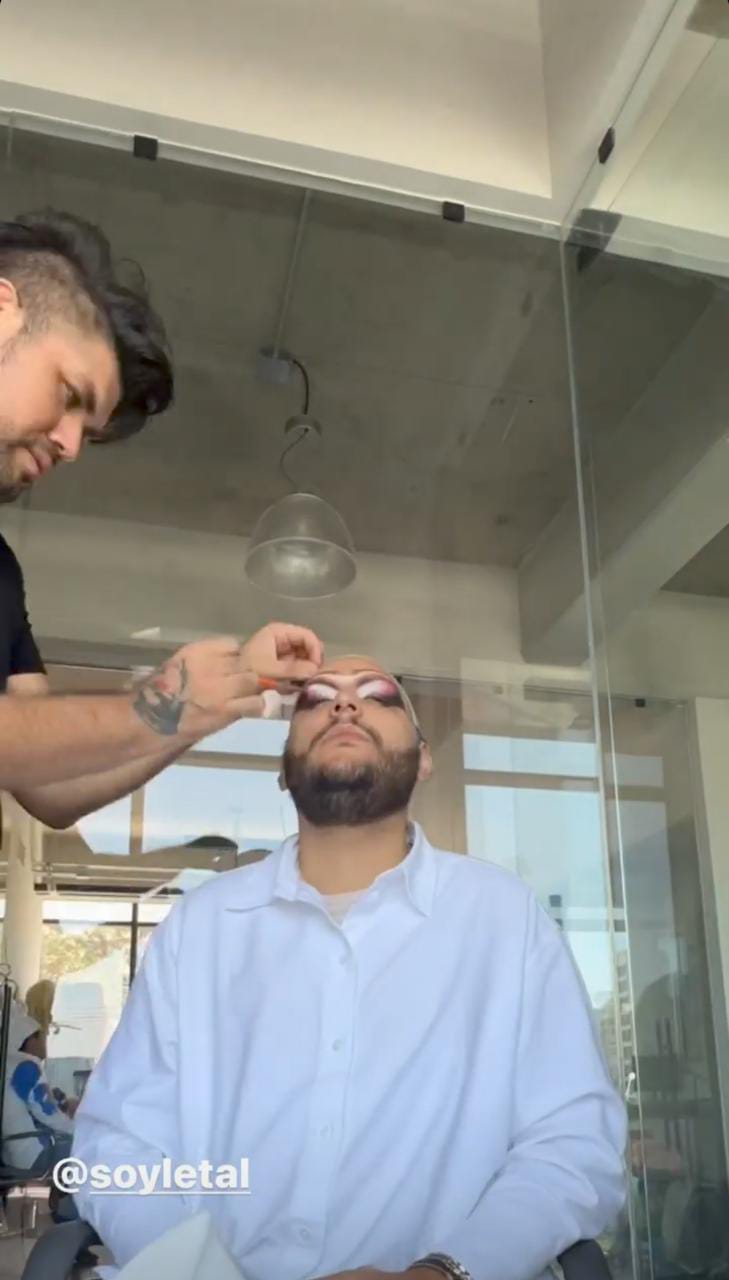 Proceso de maquillaje de letal hacia Paco de Miguel