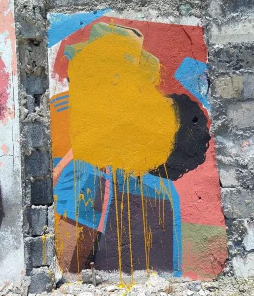 Así se vio la obra vandalizada pintura beso gay monterrey