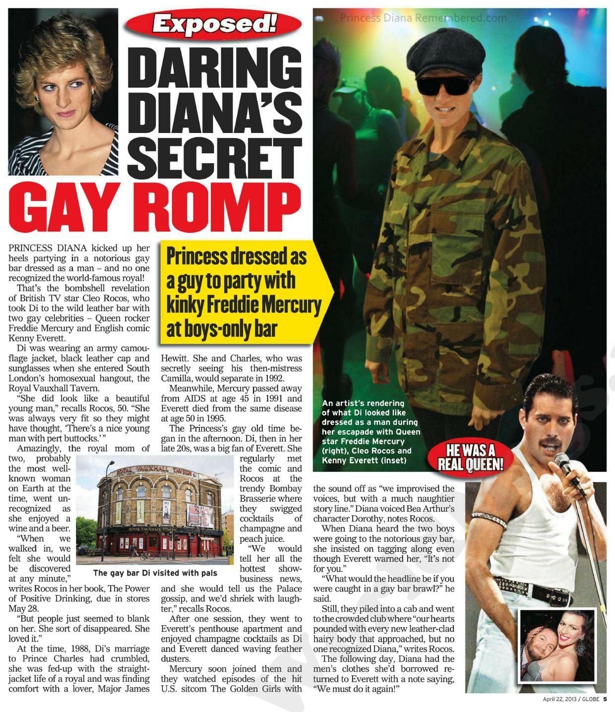 Lady Di vestida como hombre freddie mercury