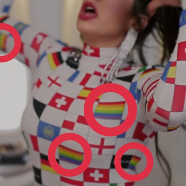 rosalía bandera lgbt con altura video