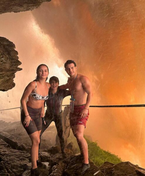 Xander, Karina y Yasha en vacaciones en Venezuela.