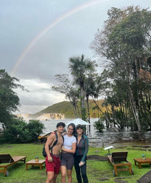 Vacaciones de Karina en Venezuela junto a sus hijos.