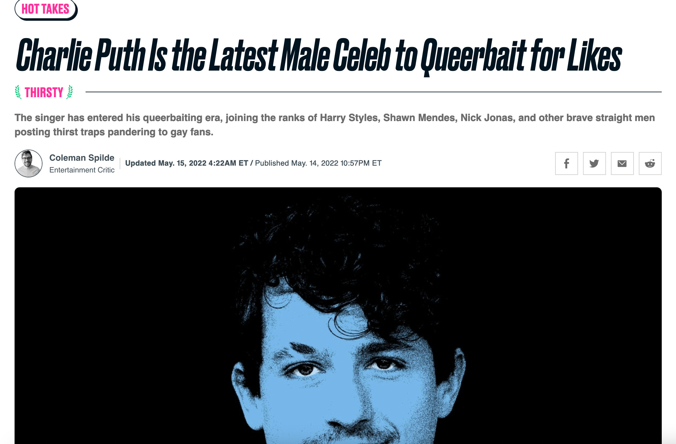 charlie puth famosos queerbaiting