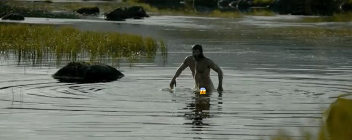 Chris Pine escena sin ropa en the outlaw king