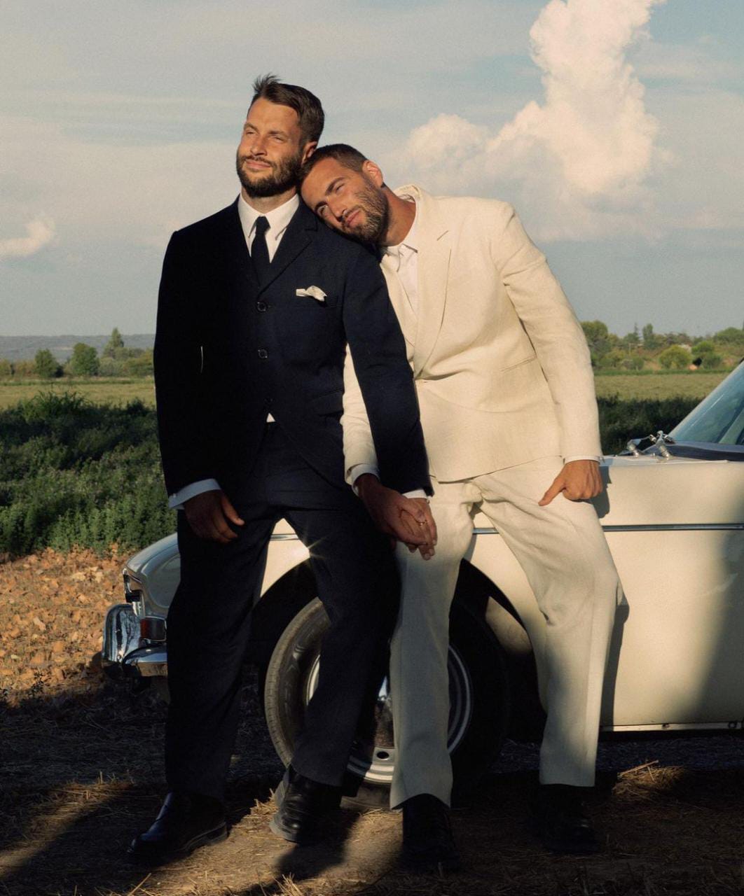 Jacquemus y su esposo Marco Maestri.