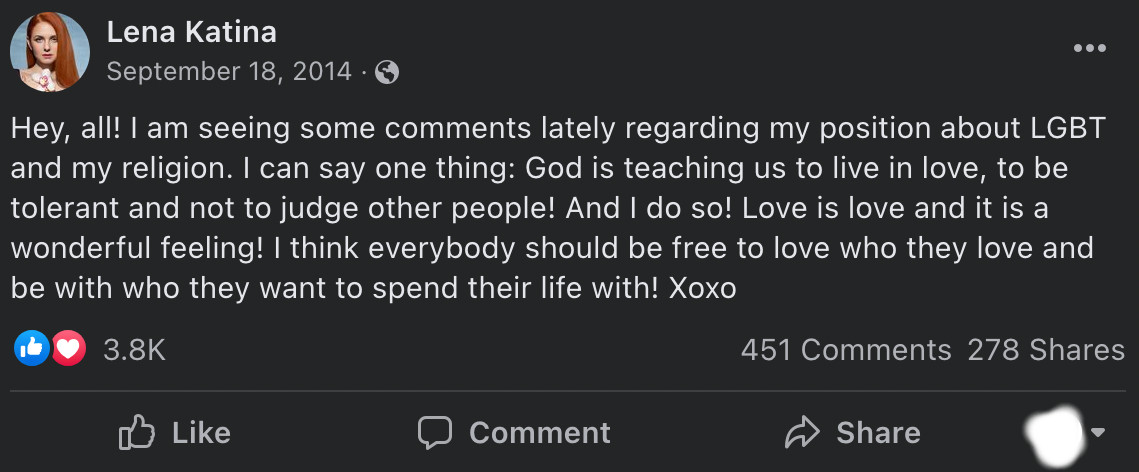 lena katina homofobia